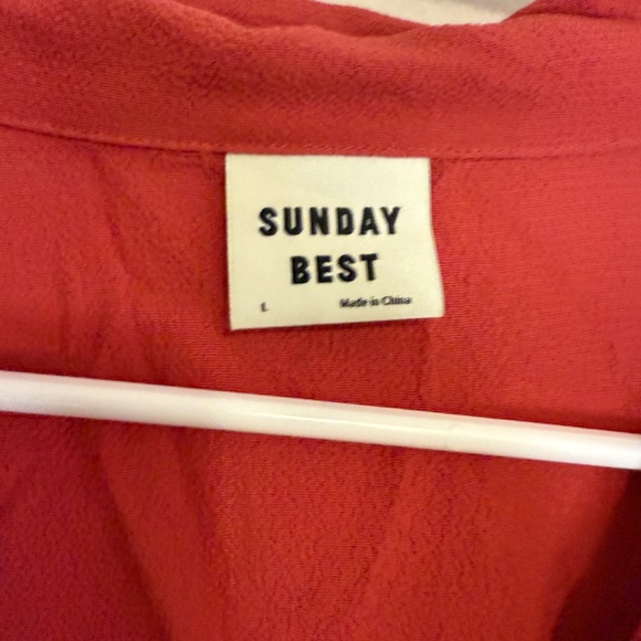 Sunday Best VIDA DRESS size L - Red Collared Mini Dress - Picture 4 of 9